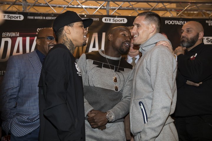 Floyd Mayweather looking daggers at Walsh brothers – “I’ll beat all three”