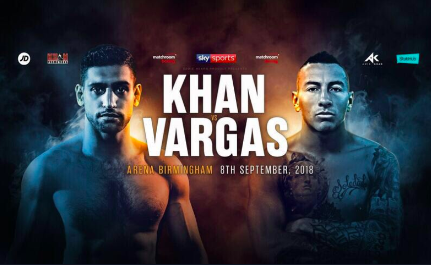 Amir Khan to Face Samuel Vargas on September 8th in Birmingham
