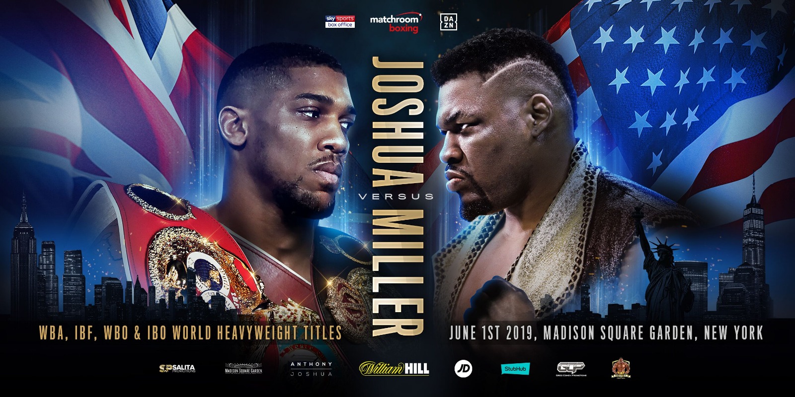Anthony Joshua vs Jarrell Miller Announced for June 1 at Madison Square Garden