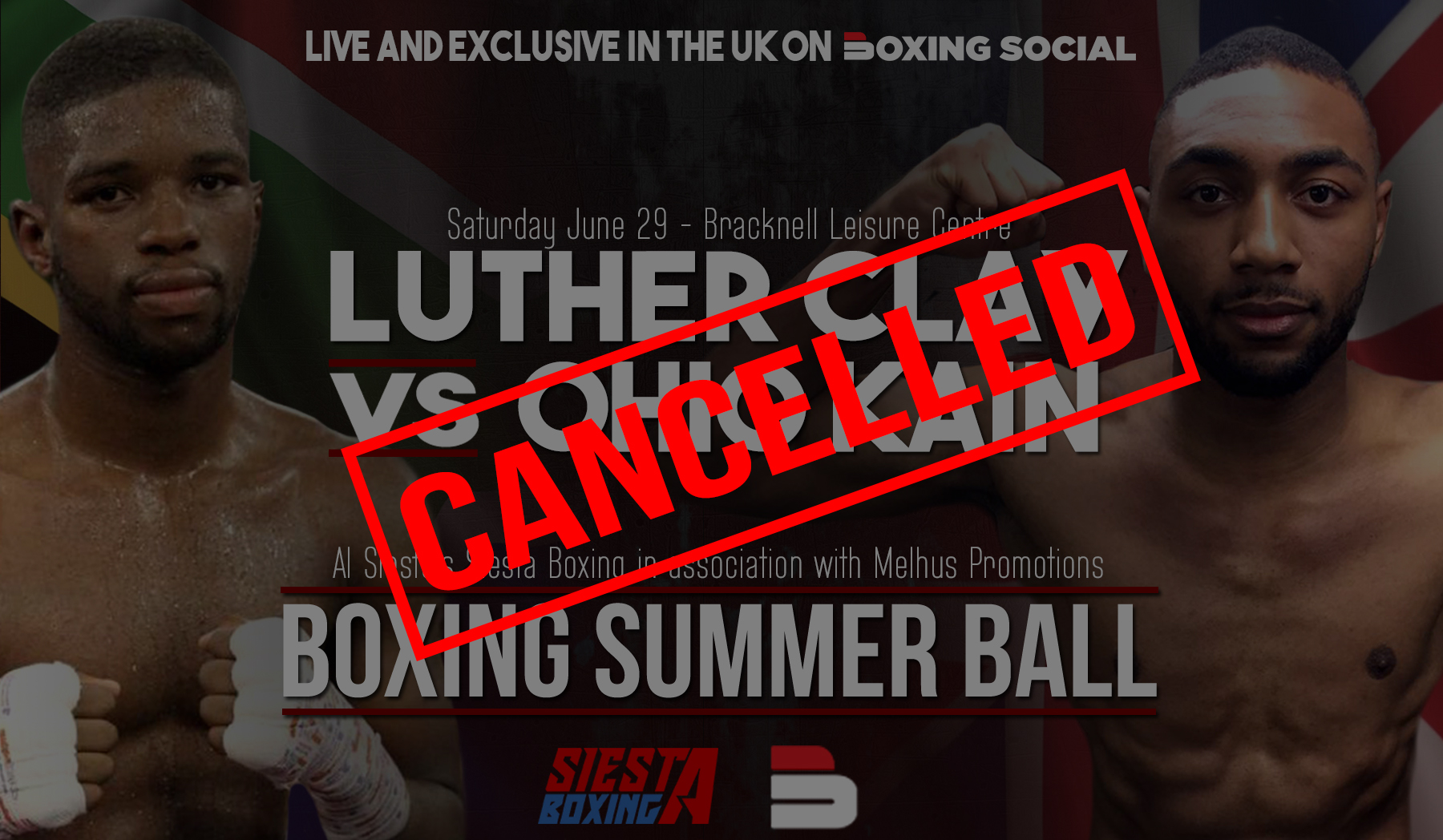 ANNOUNCEMENT: Boxing Summer Ball Card in Bracknell Cancelled