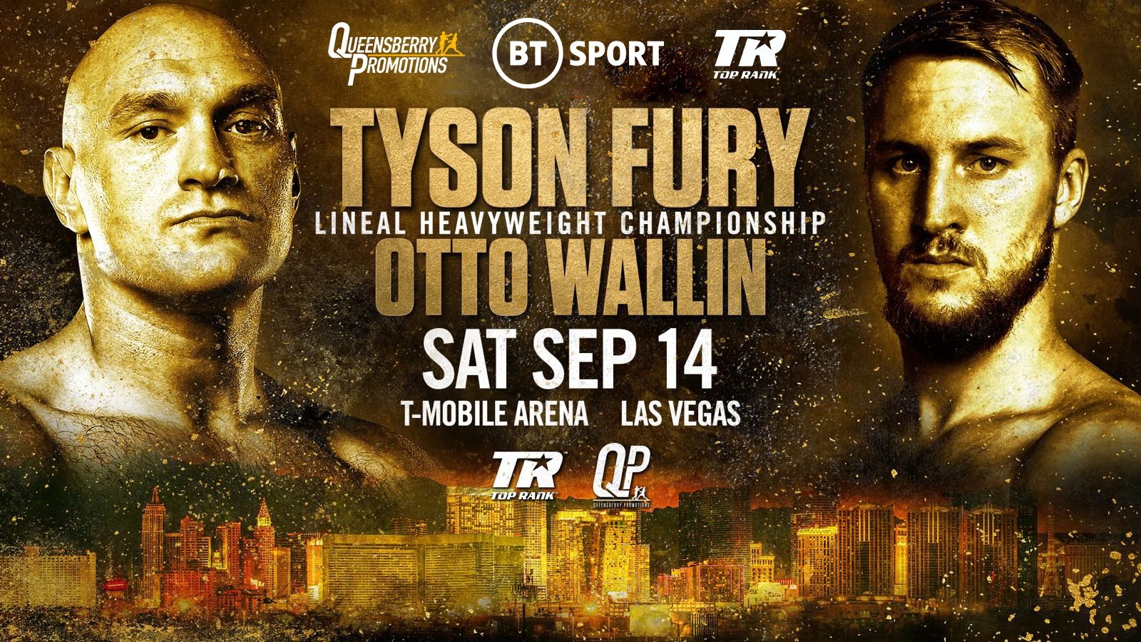 Tyson Fury vs Otto Wallin Confirmed for September 14 at T-Mobile Arena