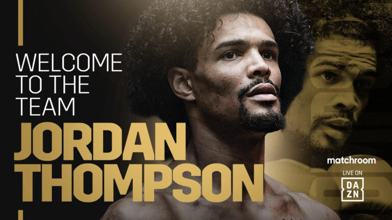 Matchroom sign Jordan Thompson