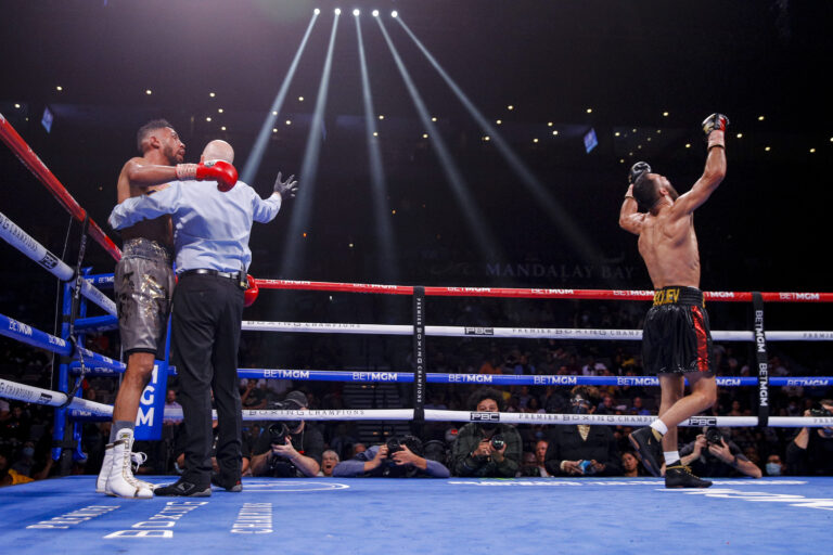 Butaev wrenches WBA crown from James, Ennis blows out Dulorme