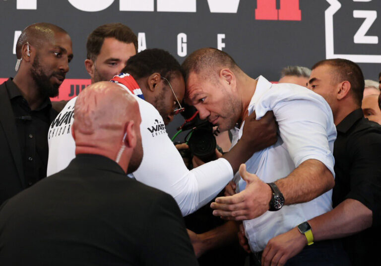 Chisora And Pulev Pulled Apart At Heated Press Conference