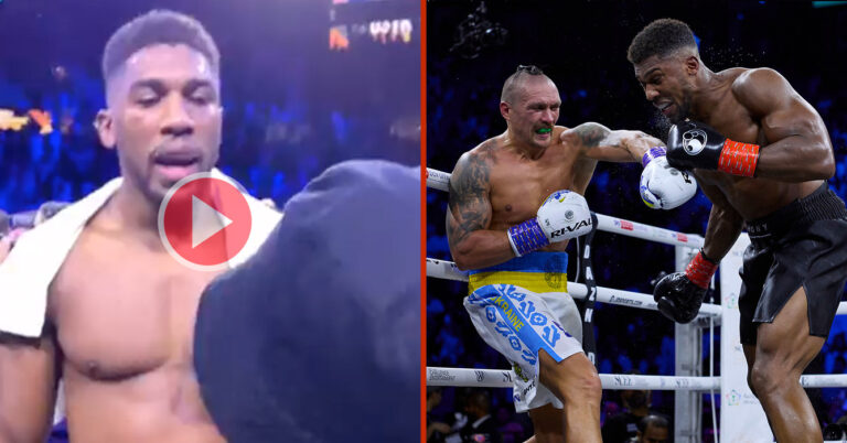 Joshua Snaps At Lomachencho In The Ring After Usyk Defeat: “F**k That Shit!”