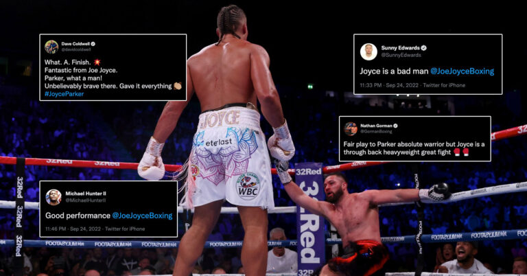 Boxing World Reacts To Joe Joyce’s Knockout Win Over Joseph Parker