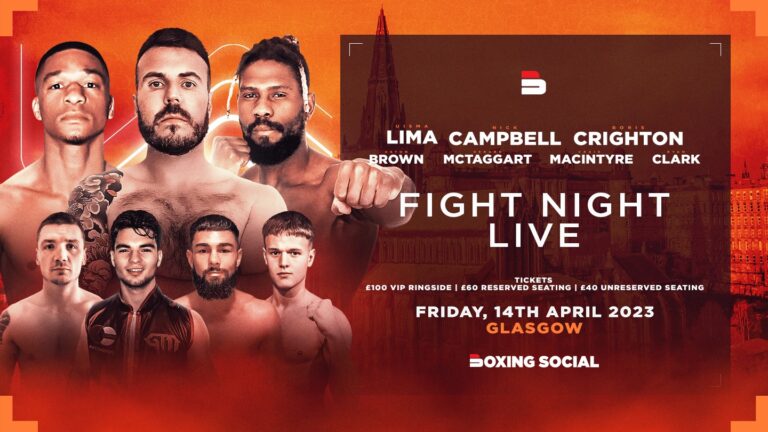 Boxing Social Presents Fight Night Live In Glasgow On April 14