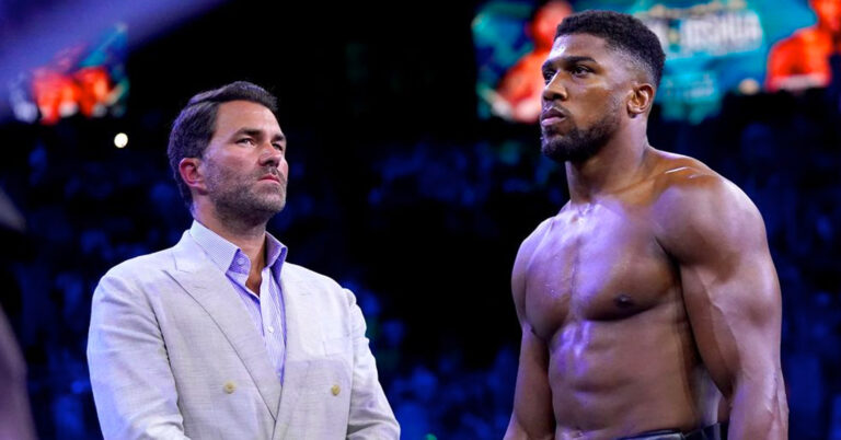 Eddie Hearn Hits Out At “Disgusting” Anthony Joshua Article: “He’s A Disgrace”