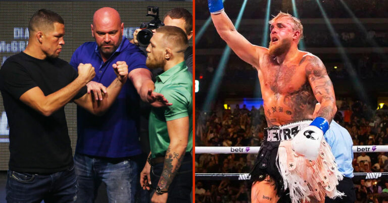 Conor McGregor Predicts Jake Paul-Nate Diaz: “He Slaps His Head Off”