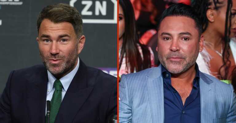 Oscar De La Hoya Claims Eddie Hearn Promised New Signing A Fight He Now Can’t Deliver