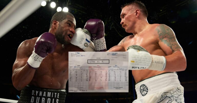 Scorecards And Punch Stats From Usyk-Dubois Show Complete Control