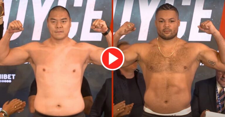 Zhilei Zhang-Joe Joyce Weigh In: Both Fighters Come In Huge At Career Heaviest