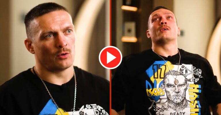 Oleksandr Usyk Wipes Away Tears Discussing Late Father: “He Watches Over Me”