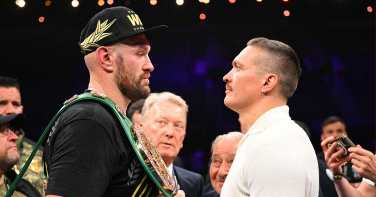 Oleksandr Usyk Reveals What He Told Tyson Fury In The Ring After Ngannou Fight