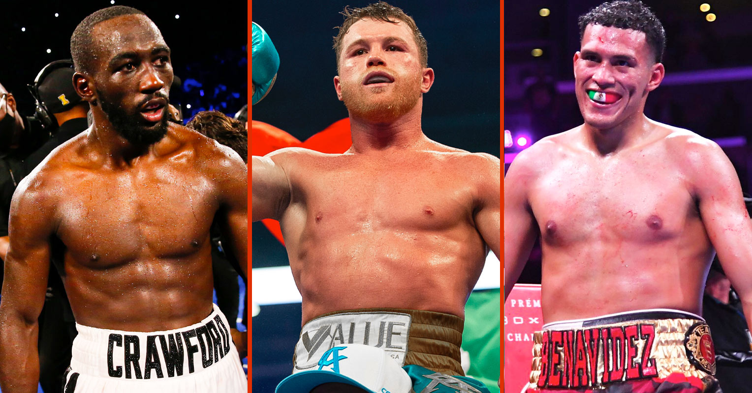 Terence Crawford, Canelo Alvarez and David Benavidez