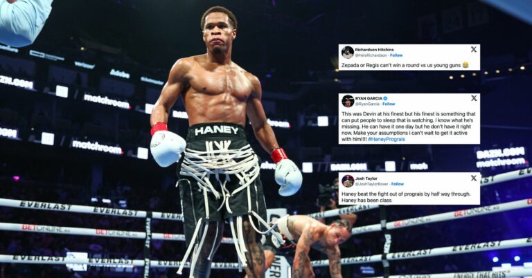 Fighters Reacts To Devin Haney’s Domination Of Regis Prograis: “Complete Shut Out”