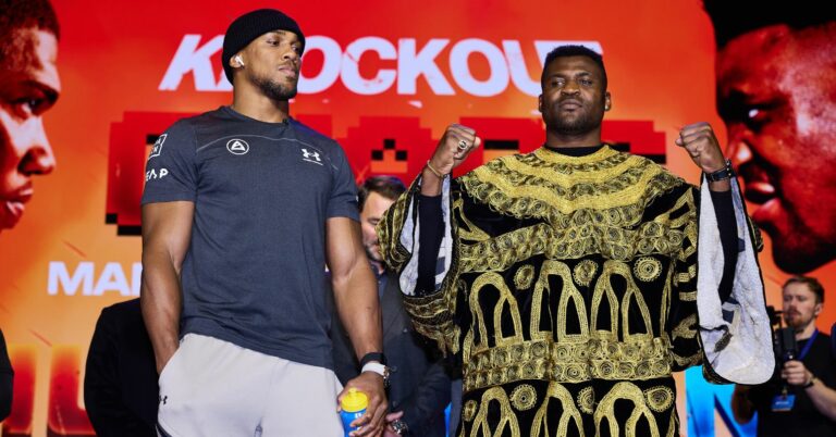 Anthony Joshua Reveals Issue That Bothered Him During Francis Ngannou Press Conference