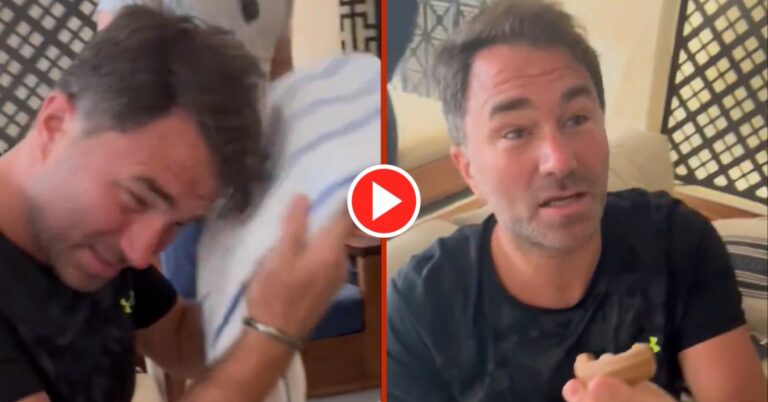 Eddie Hearn Left Covered In Blood After He Cuts Head Open In Celebration Gone Wrong