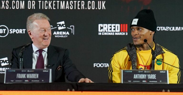 Frank Warren Has Defiant Response To Anthony Yarde Over Free Agent Claim