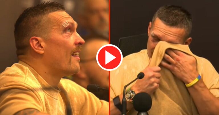 Oleksandr Usyk Breaks Down In Tears In Press Conference After Beating Tyson Fury