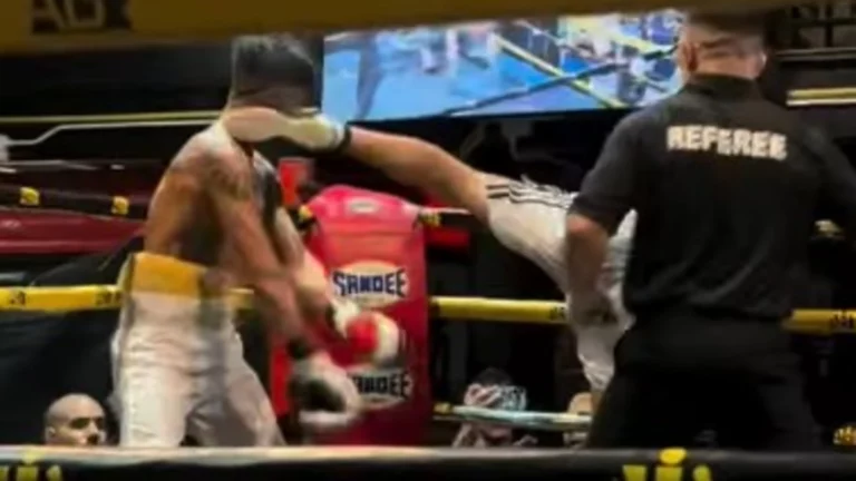 Debutant faces lifetime ban after viral ‘Machine Gun’ head kick knocks opponent unconscious